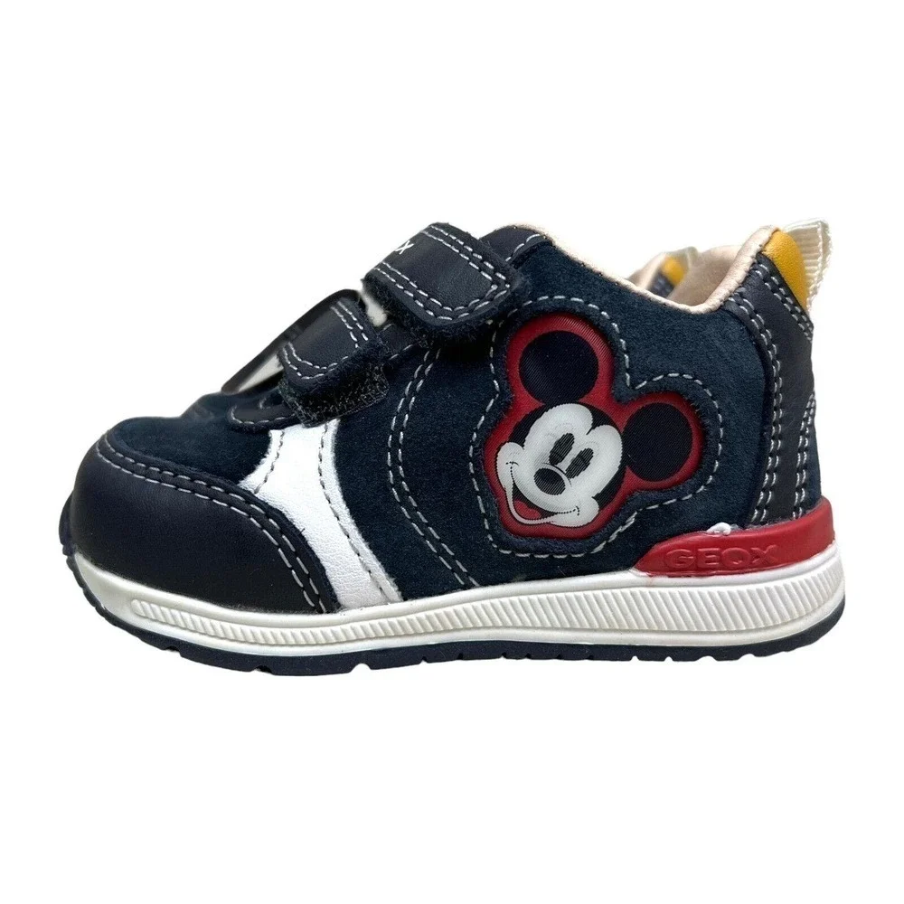 Geox Respira Disney Sneaker Mickey Mouse‎ Duo Monk Straps Baby Boy Blue Size 4